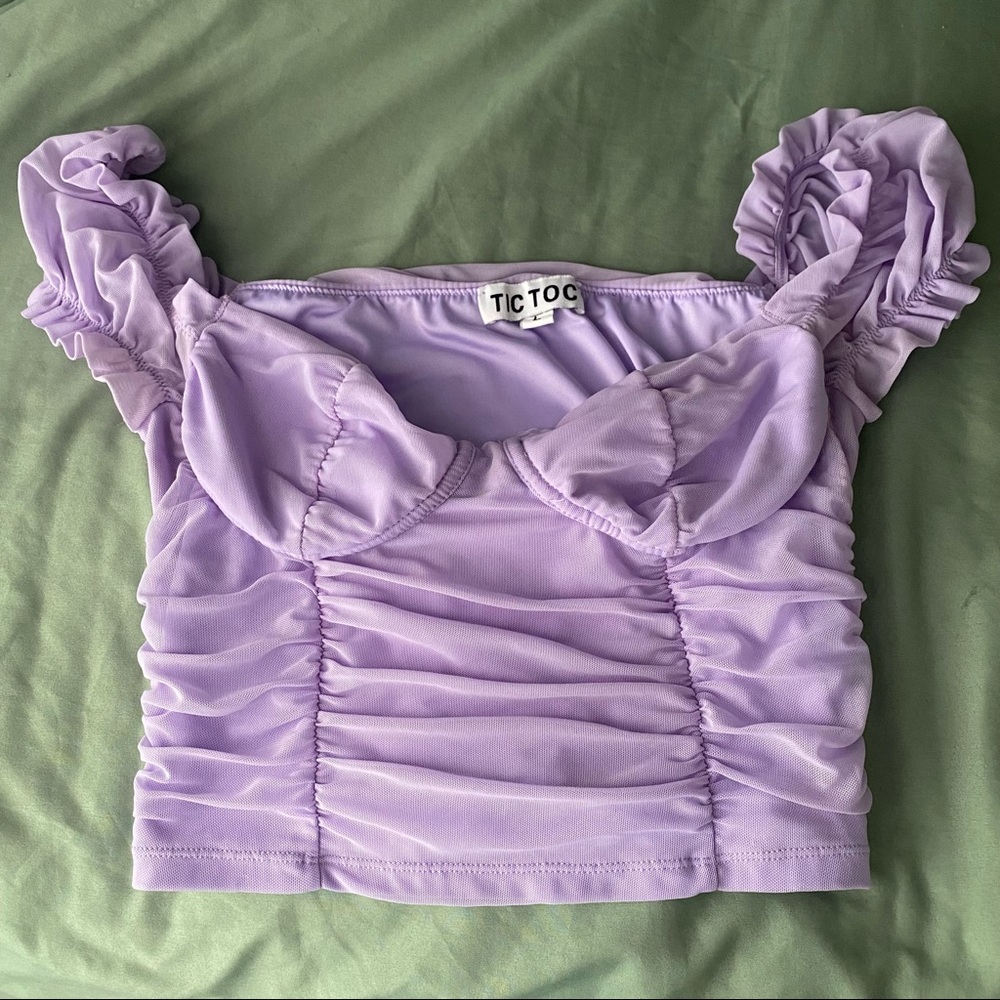 Purple crop top